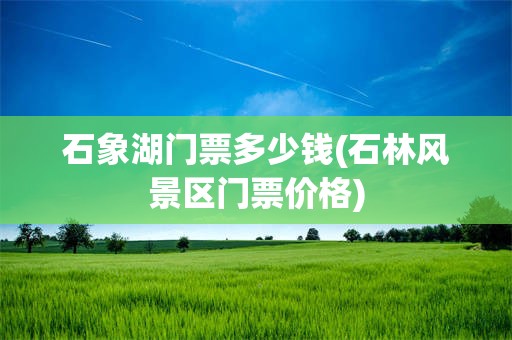 石象湖门票多少钱(石林风景区门票价格)