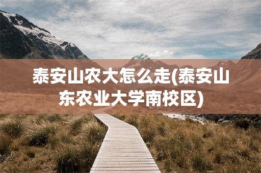 泰安山农大怎么走(泰安山东农业大学南校区)