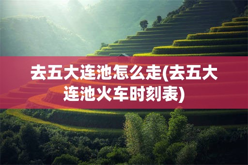 去五大连池怎么走(去五大连池火车时刻表)