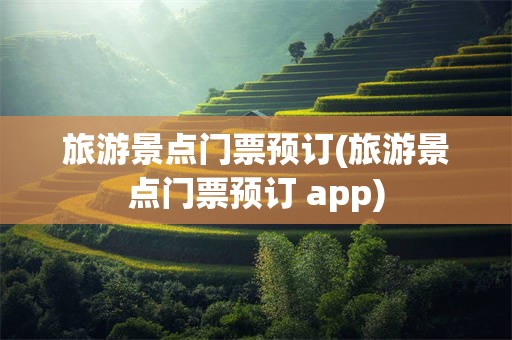 旅游景点门票预订(旅游景点门票预订 app)