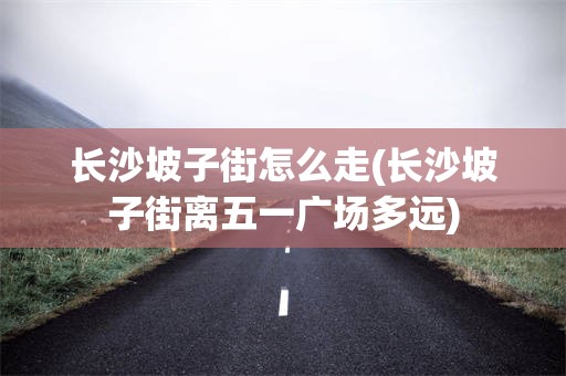 长沙坡子街怎么走(长沙坡子街离五一广场多远)