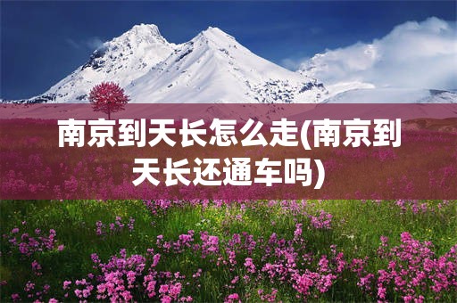 南京到天长怎么走(南京到天长还通车吗)
