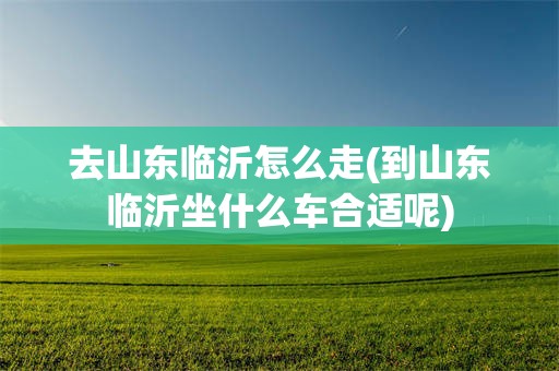 去山东临沂怎么走(到山东临沂坐什么车合适呢)