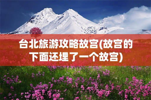 台北旅游攻略故宫(故宫的下面还埋了一个故宫)