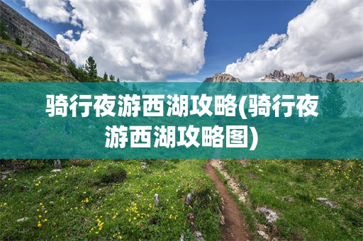 骑行夜游西湖攻略(骑行夜游西湖攻略图)