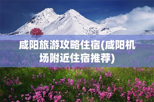 咸阳旅游攻略住宿(咸阳机场附近住宿推荐)