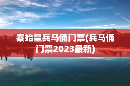 秦始皇兵马俑门票(兵马俑门票2023最新)