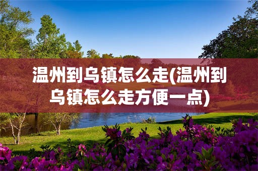 温州到乌镇怎么走(温州到乌镇怎么走方便一点)