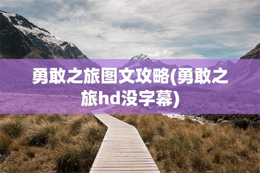 勇敢之旅图文攻略(勇敢之旅hd没字幕)