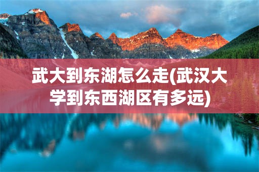 武大到东湖怎么走(武汉大学到东西湖区有多远)