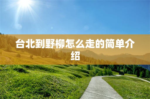 台北到野柳怎么走的简单介绍