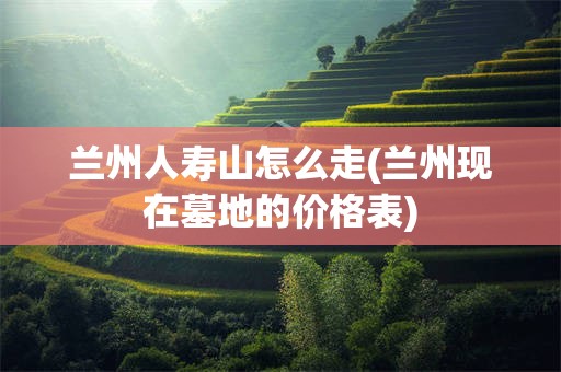 兰州人寿山怎么走(兰州现在墓地的价格表)