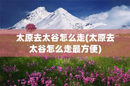 太原去太谷怎么走(太原去太谷怎么走最方便)