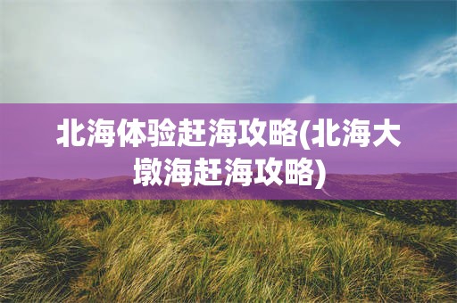 北海体验赶海攻略(北海大墩海赶海攻略)