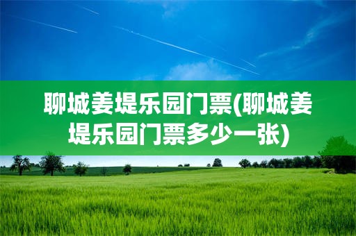 聊城姜堤乐园门票(聊城姜堤乐园门票多少一张)