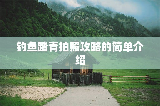 钓鱼踏青拍照攻略的简单介绍