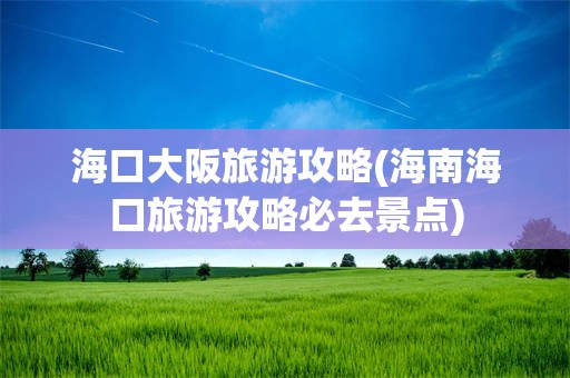 海口大阪旅游攻略(海南海口旅游攻略必去景点)