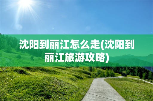 沈阳到丽江怎么走(沈阳到丽江旅游攻略)