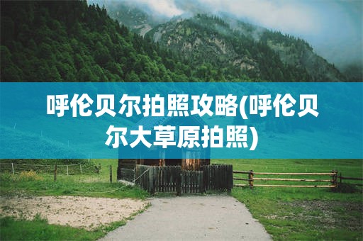 呼伦贝尔拍照攻略(呼伦贝尔大草原拍照)