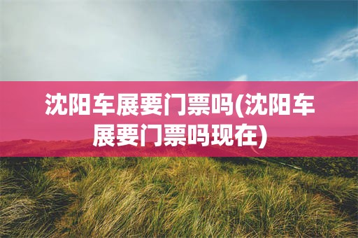 沈阳车展要门票吗(沈阳车展要门票吗现在)