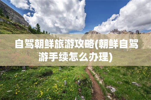 自驾朝鲜旅游攻略(朝鲜自驾游手续怎么办理)