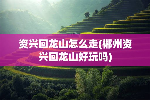 资兴回龙山怎么走(郴州资兴回龙山好玩吗)