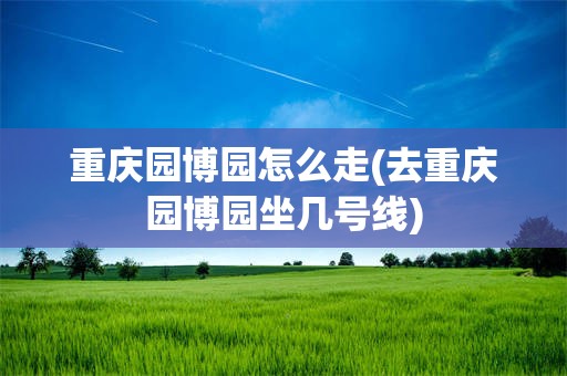 重庆园博园怎么走(去重庆园博园坐几号线)
