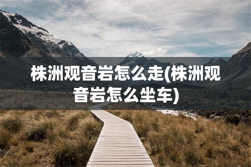株洲观音岩怎么走(株洲观音岩怎么坐车)