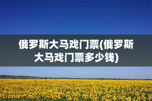 俄罗斯大马戏门票(俄罗斯大马戏门票多少钱)