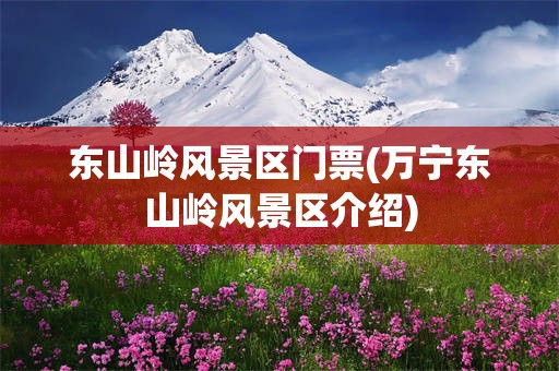 东山岭风景区门票(万宁东山岭风景区介绍)