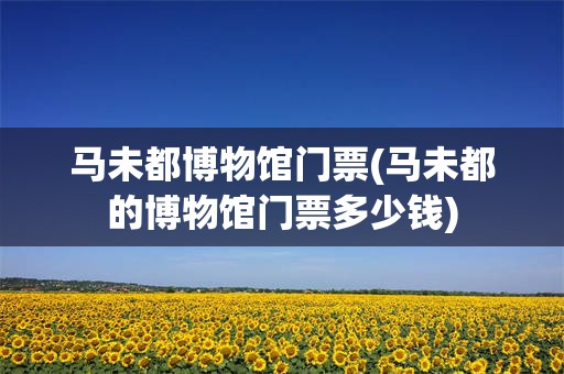 马未都博物馆门票(马未都的博物馆门票多少钱)