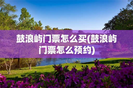 鼓浪屿门票怎么买(鼓浪屿门票怎么预约)