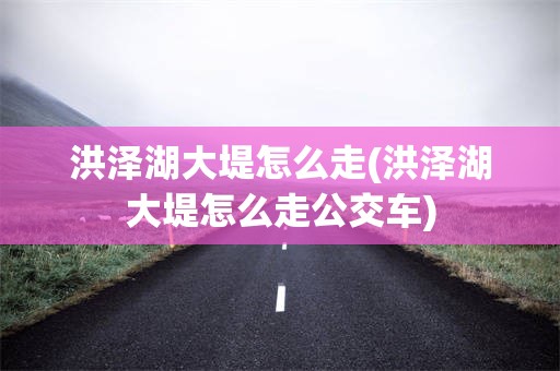 洪泽湖大堤怎么走(洪泽湖大堤怎么走公交车)