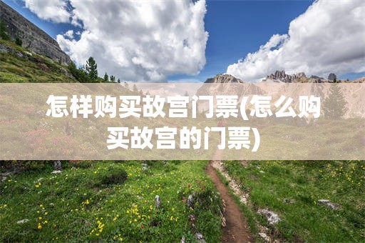 怎样购买故宫门票(怎么购买故宫的门票)