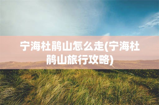 宁海杜鹃山怎么走(宁海杜鹃山旅行攻略)