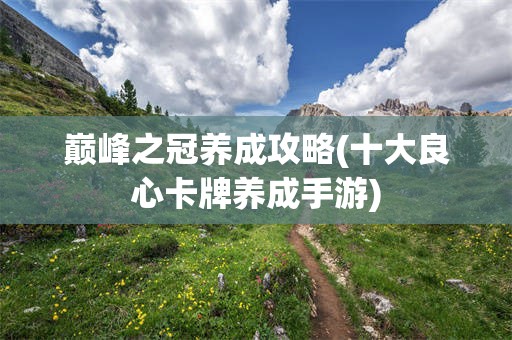 巅峰之冠养成攻略(十大良心卡牌养成手游)