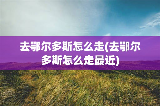 去鄂尔多斯怎么走(去鄂尔多斯怎么走最近)