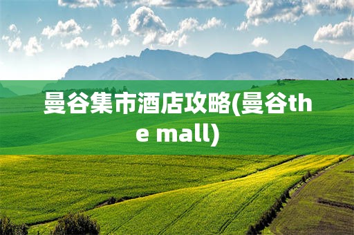曼谷集市酒店攻略(曼谷the mall)