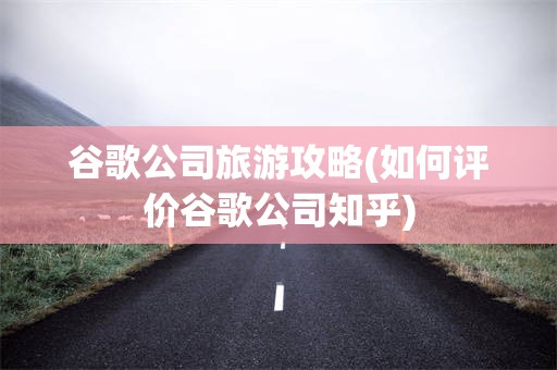 谷歌公司旅游攻略(如何评价谷歌公司知乎)