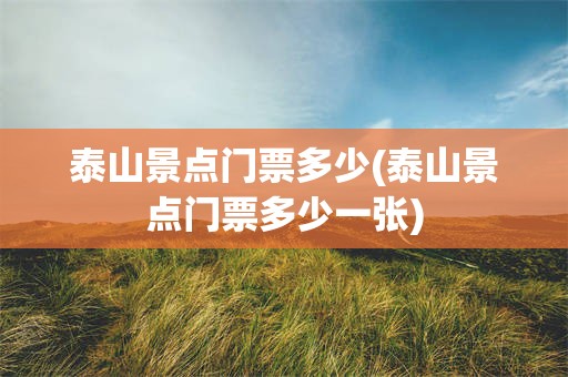 泰山景点门票多少(泰山景点门票多少一张)