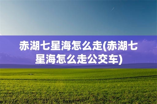 赤湖七星海怎么走(赤湖七星海怎么走公交车)