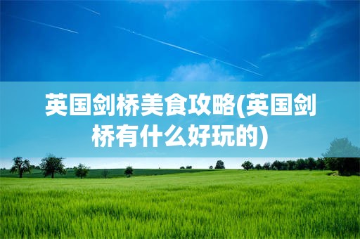 英国剑桥美食攻略(英国剑桥有什么好玩的)