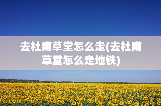 去杜甫草堂怎么走(去杜甫草堂怎么走地铁)