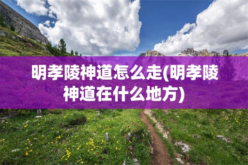 明孝陵神道怎么走(明孝陵神道在什么地方)