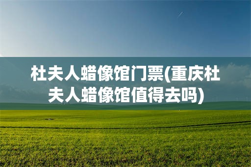 杜夫人蜡像馆门票(重庆杜夫人蜡像馆值得去吗)