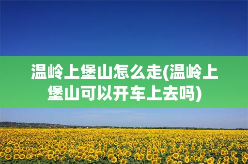 温岭上堡山怎么走(温岭上堡山可以开车上去吗)