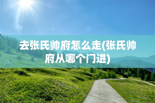 去张氏帅府怎么走(张氏帅府从哪个门进)