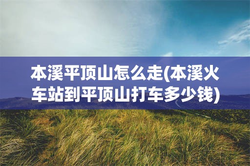 本溪平顶山怎么走(本溪火车站到平顶山打车多少钱)