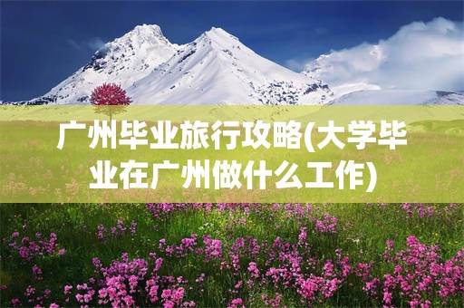 广州毕业旅行攻略(大学毕业在广州做什么工作)