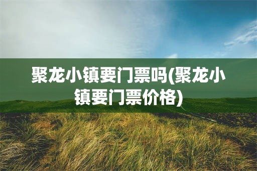 聚龙小镇要门票吗(聚龙小镇要门票价格)